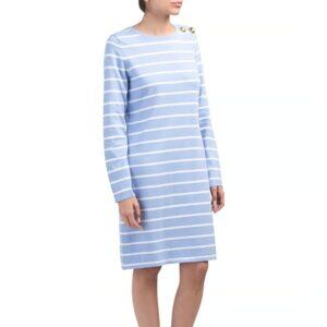 Sail to Sable (STS) Blue/White Stripe Shift Dress Size Extra Small